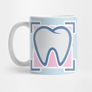 Dentist and dentistry clinic vector logo design. Tooth vector logo template for dentistry or dental clinic and health products. Mug